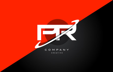 pr p r  red black technology alphabet company letter logo icon