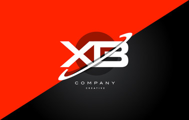 xb x b  red black technology alphabet company letter logo icon