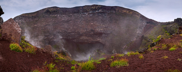 Panoramic views, top of the crater of the volcano Vesuvio. The province of Campania. Italy. © Sodel Vladyslav