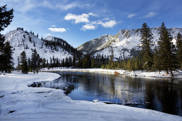 Yellowstone River, Winter, Yellowstone National Park