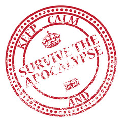Keep Calm And Survive The Apocalypse Stamp