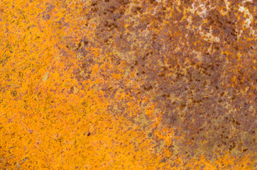 Rust on an old sheet of metal texture