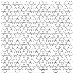 Abstract white background of large white flowers with a black stroke superimposed throughout the drawing