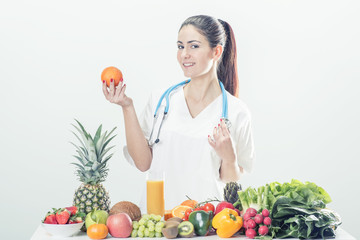 Fototapeta premium Nutritionist, dietician, food.
