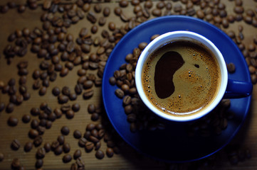 coffee cup blue