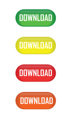 
Set of glossy button download icons for your design