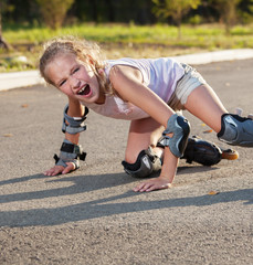 Child on roller skates
