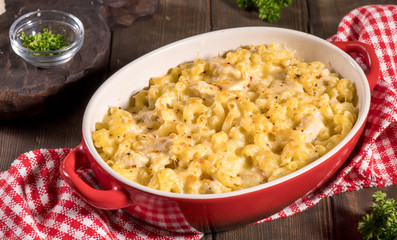 Macaroni with cheese, chicken