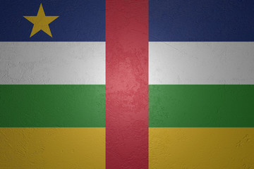 Flag of the Central African Republic on stone background, 3d illustration
