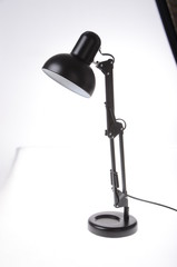 Table lamp, white table lamp, red, black, reading lamp with lampshade, golden incandescent lamp, vintage, orange, wooden, metal table lamp, orange lamp, lamp