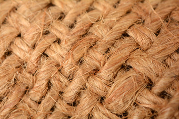 Fototapeta premium Extreme Close Up of Jute Knitting background