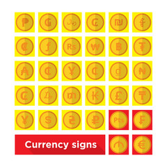 set icon currency symbol on gold coin
