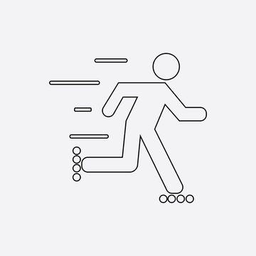 recommend clip art: Icon man rolls, line style, vector art