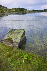 Amazing Landscape of The Fish lake, The Seven Rila Lakes, Bulgaria