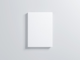 Black blank Book Mockup with textured hard cover. 3d rendering