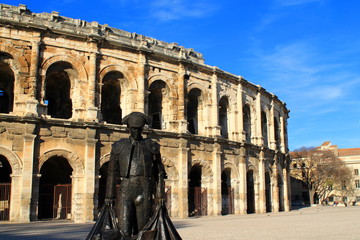 Fototapeta na wymiar Arènes de Nîmes, France