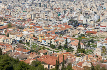 Obraz premium View of ancient Roman market and monastiraki
