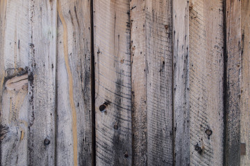 Old weather beaten wood plank siding