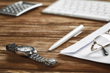 Business still life concept . Mixed media