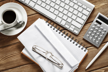 Business still life concept . Mixed media