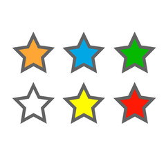 Obraz premium Star icons. Isolated vectors on white background.