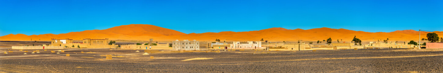 Sand dunes in the Sahara desert at Merzouga, Morocco
