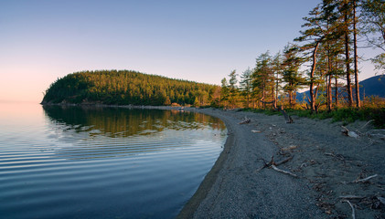 Cape Gingerbread on the north of Lake Baikal
