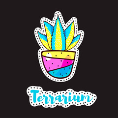 Fashion patches, brooches with cacti, hearts, flags. Cute Vector Doodles funny, clothes pins, jacket, stickers, patches, pins, badges. Cartoon style of the 80s 90s Modern Pop Art Embroidery