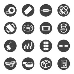tape icon set vector