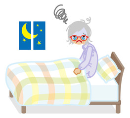 Senior woman suffers Insomnia