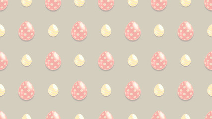 3d rendering picture of seamless Happy Easter eggs pattern.