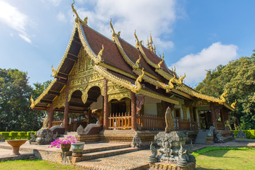 Landmark of wat Thai, Beautiful temple in Thailand