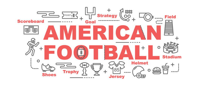 american football vector banner