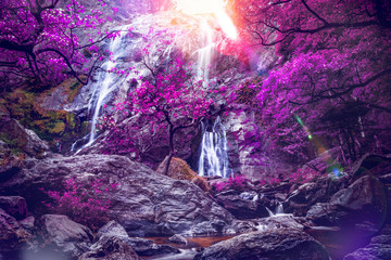 Natural background waterfall.  waterfall