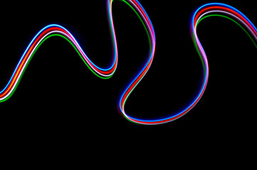 Multi coloured light lines