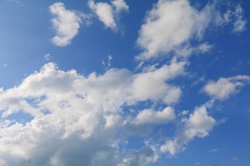 blue sky with big cloud and raincloud, art of nature beautiful and copy space for add text