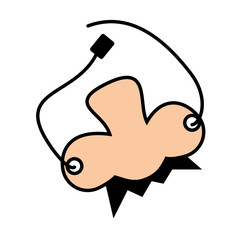 noseapril fools line vector illustration eps 10