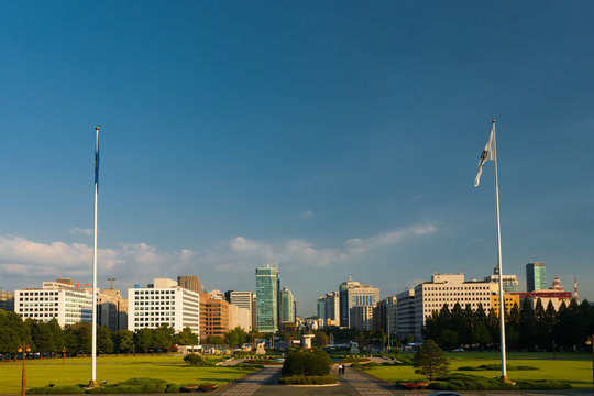 Yeouido Dong Seoul Cityscape From National Assembly In South Korea