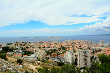 Fototapeta na wymiar View of the city, Marseille, France