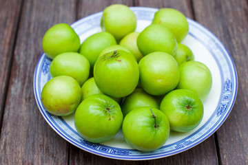 Green apples. Monkey apple sweet asian fruit.
