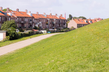 den elder diga sul mare del nord olanda 