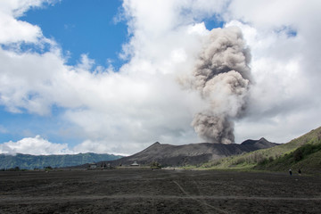 The Bromo volcano eruption, Java, Indonesia