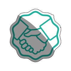 Handshake deal symbol icon vector illustration graphic design