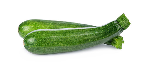 zucchini courgette Isolated on white background.
