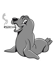 Seehund funny joint kiffen