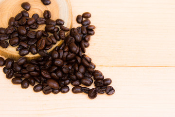 coffee beans and the plate
