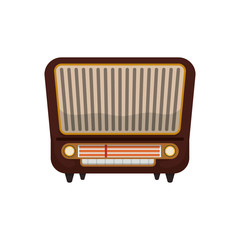 Antique radio stereo icon vector illustration graphic design