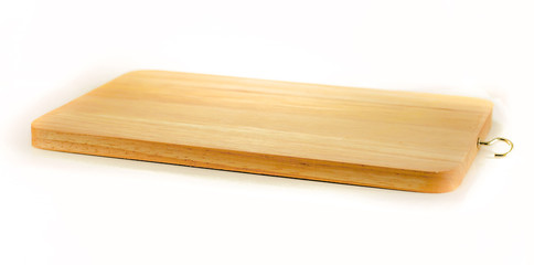 Chopping board on white background