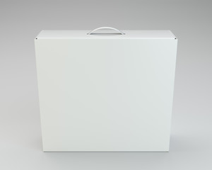 Empty cardboard on white background. 3d rendering