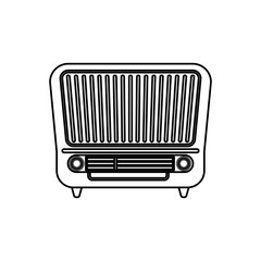 Antique radio stereo icon vector illustration graphic design